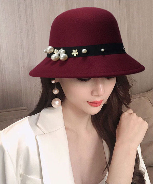 Mulberry Pearl Fine Woolen Cloche Hat