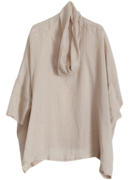 Nude Turtle Neck Batwing Sleeve Two Piece Set Clothing Summer Linen