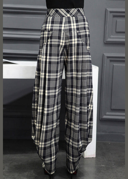 Plaid Pockets Cargo Fall Pants