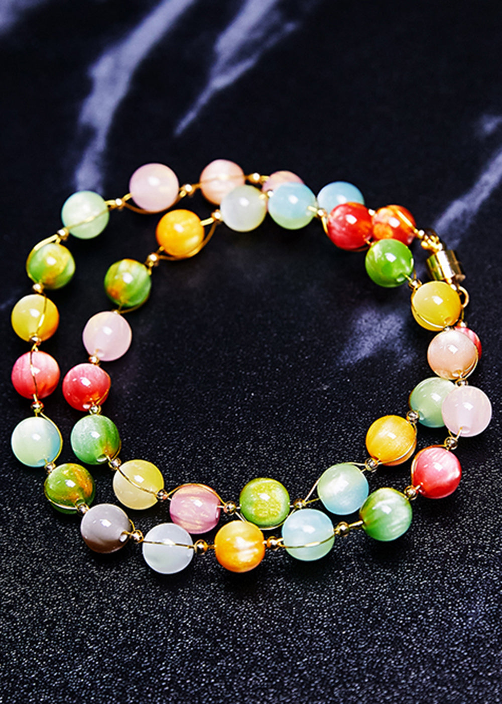 Rainbow Jade Princess Necklace
