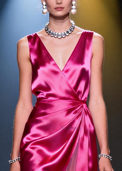 Rose Asymmetrical Patchwork Tulle Holiday Dress Summer