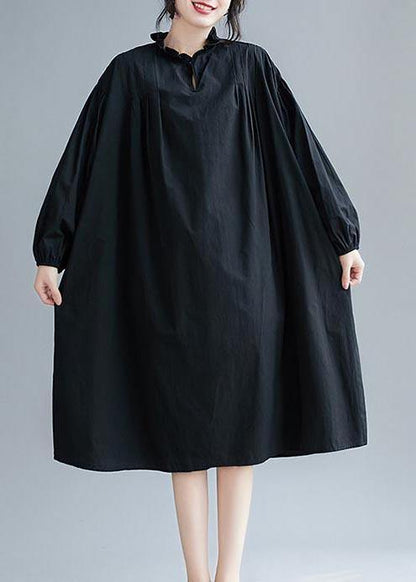 Ruffled Baggy Black Dresses