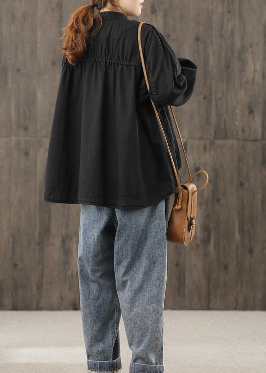 Black Clothes for Zippered Pockets Daily Tops