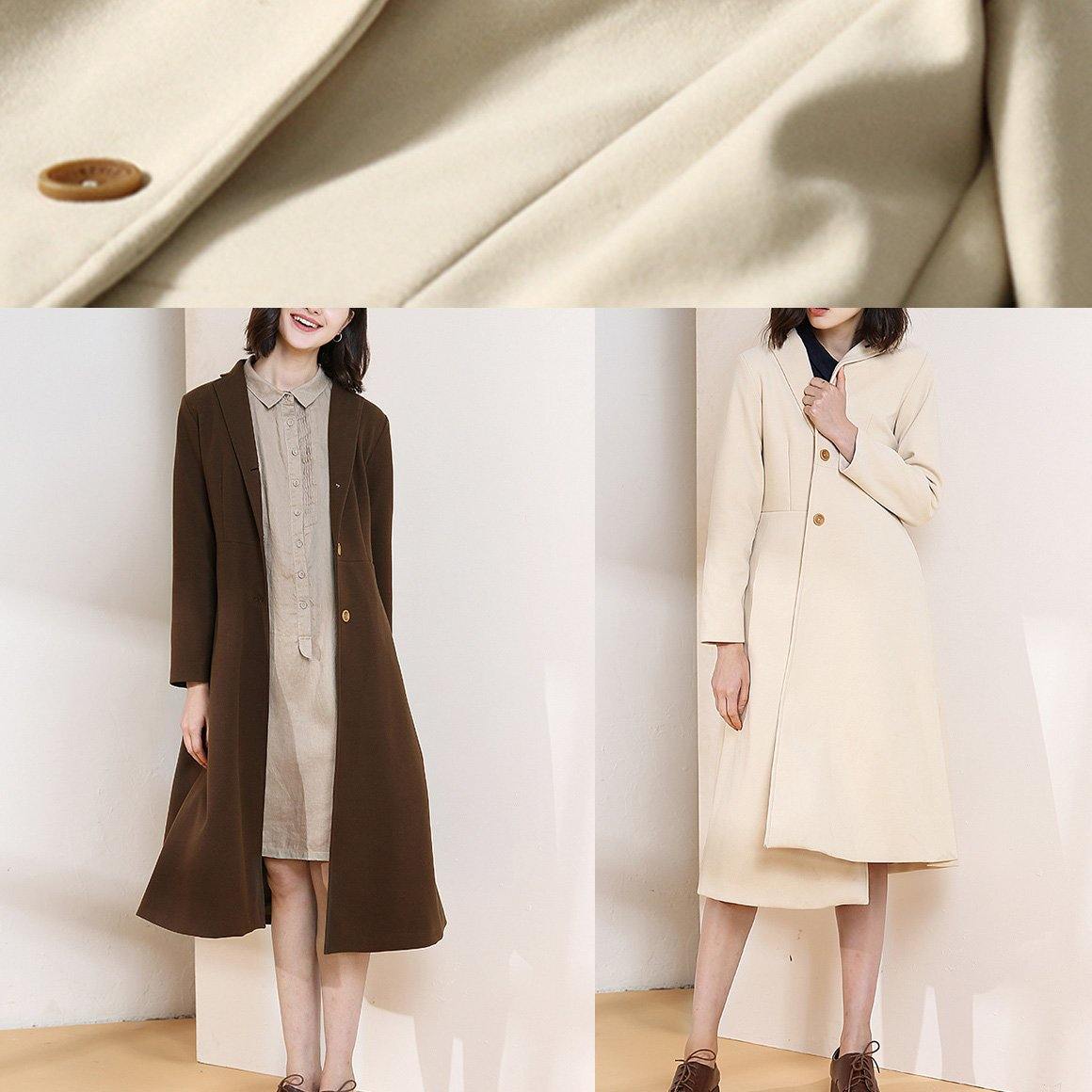 Chocolate Trench Coat Pattern Big Hem Spring Coats