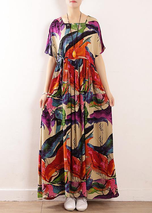 Cotton Tunics for O Neck Art Summer Dress