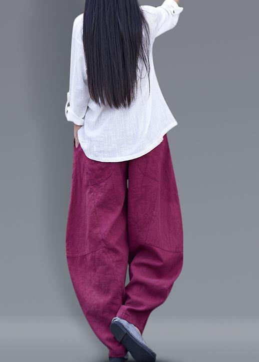 Harem Pants Cotton Work Outfits White Long Pants