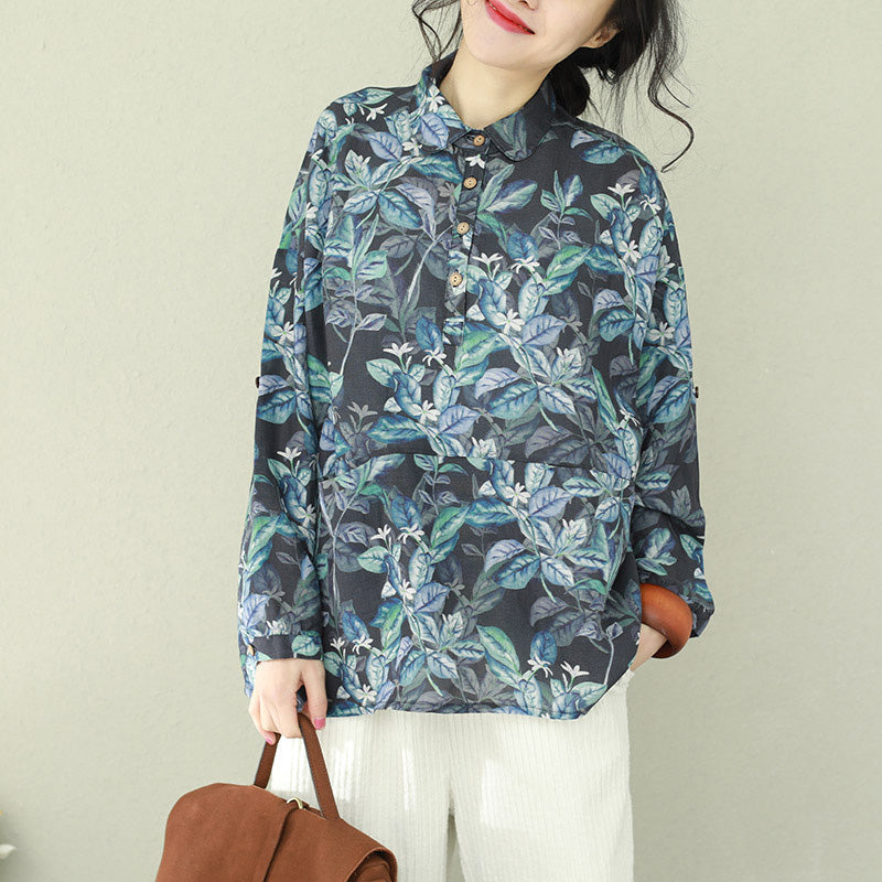Beautiful lapel linen tunic pattern 2025 Tutorials floral tunic shirts spring