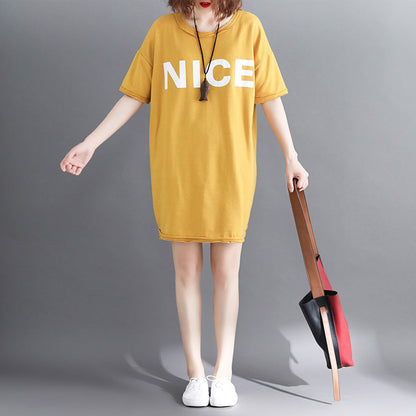 Yellow Cotton Clothes Omychic Tutorials O Neck Letter Clothing Tops