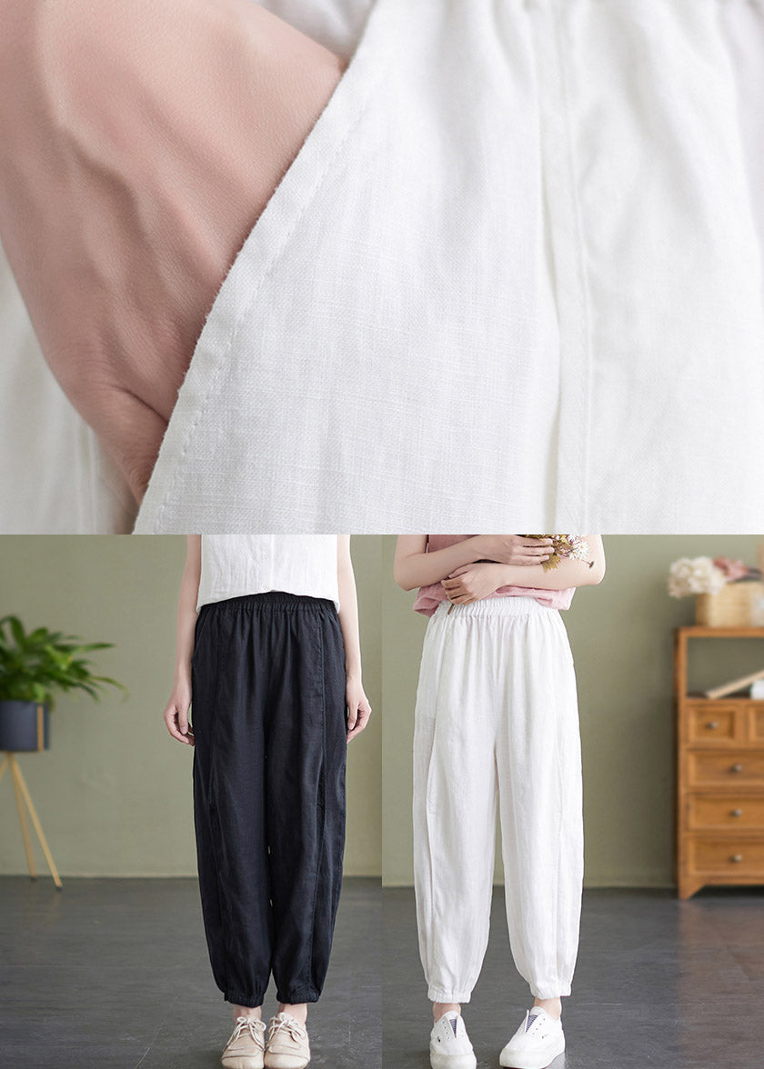 Black High Waist Cozy Crop Pants