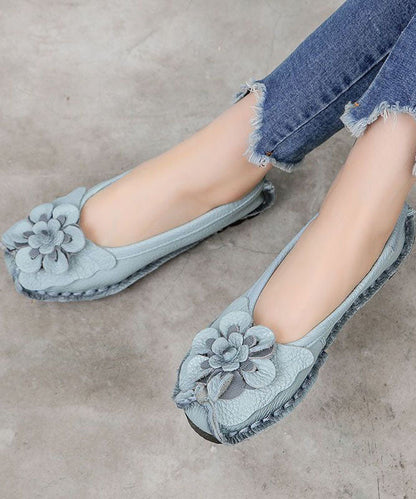 Blue Penny Loafers Cowhide Leather Diy Penny Loafers