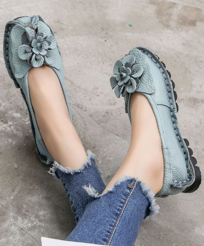 Blue Penny Loafers Cowhide Leather Diy Penny Loafers