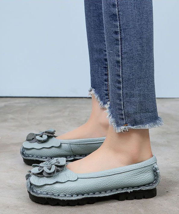 Blue Penny Loafers Cowhide Leather Diy Penny Loafers