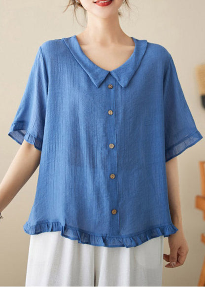 Blue Peter Pan Collar T Skirt Summer