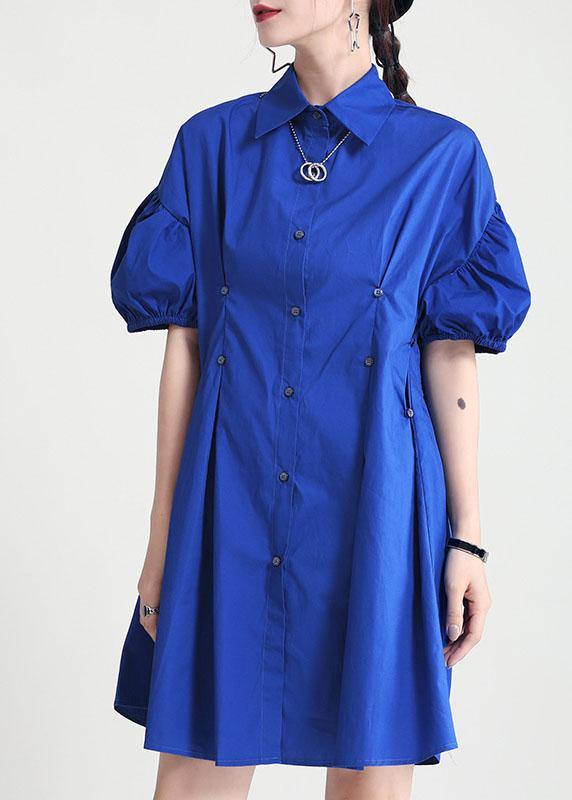 Black Puff Sleeve Peter Pan Collar Patchwork Summer Sundress