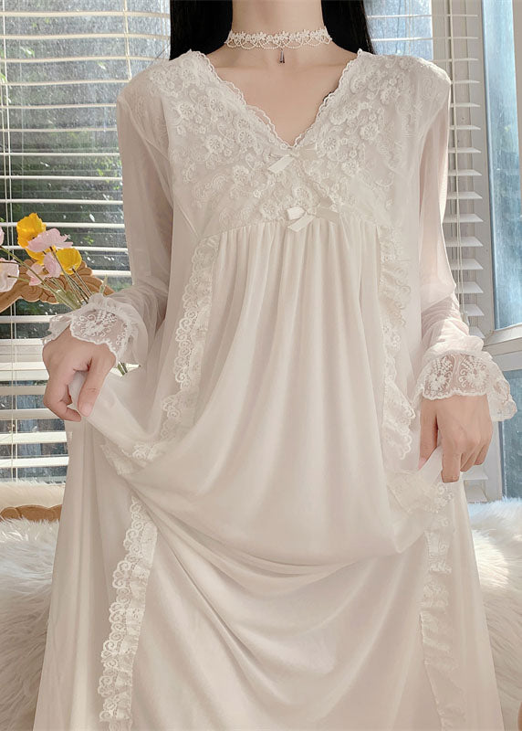 Black Wrinkled Ruffled Lace Patchwork Tulle Vacation Maxi Dresses Long Sleeve