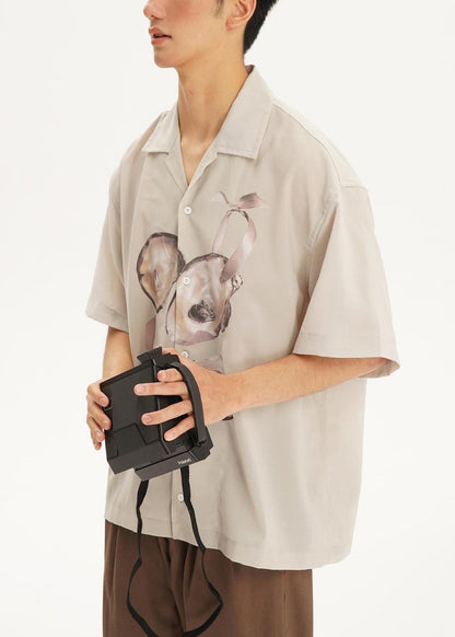 Button Print Cotton Shirts Summer