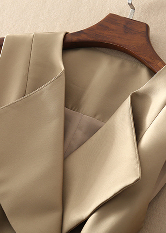 Khaki Peter Pan Collar Bow Dress Sleeveless