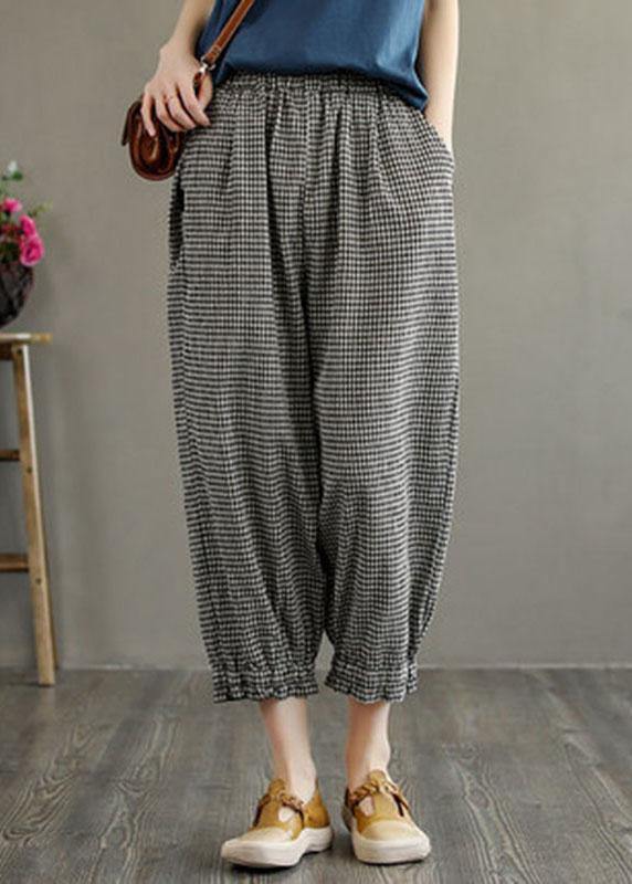 Blue Pockets Summer Linen Pants