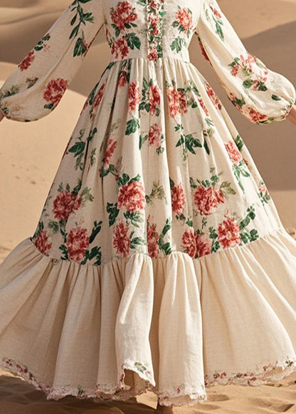 Red Cotton Party Dress Exra Large Hem Spring