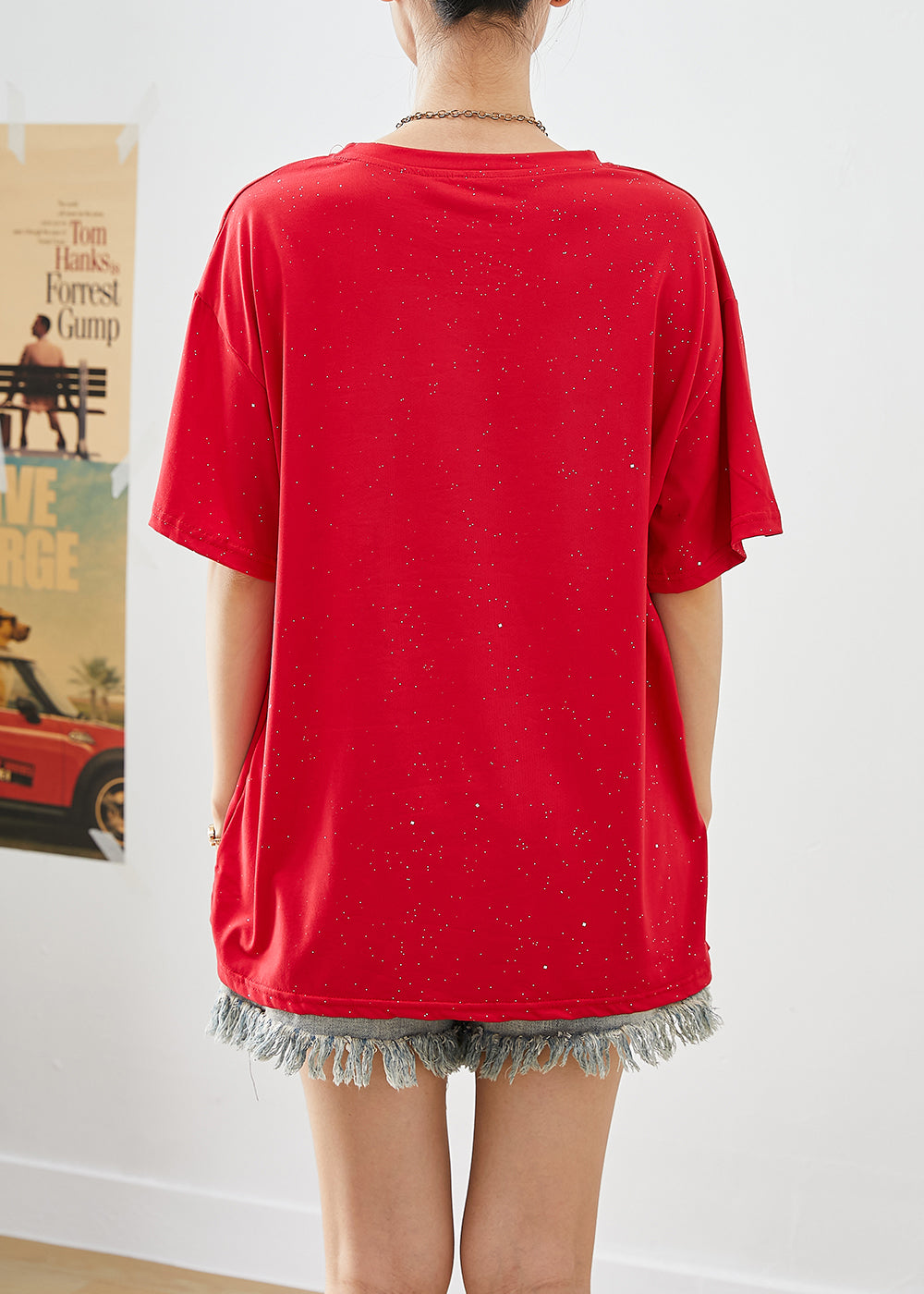 Red Letter Print Zircon Cotton Tanks Summer