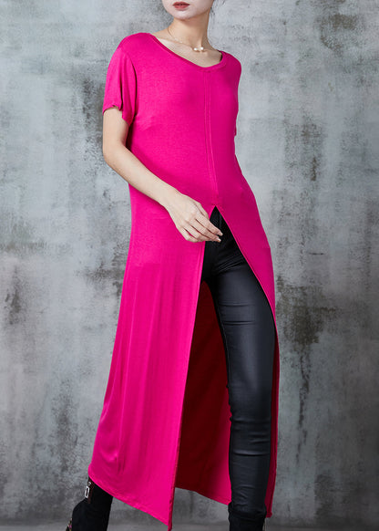 Rose Side Open Cotton Long Dresses Summer