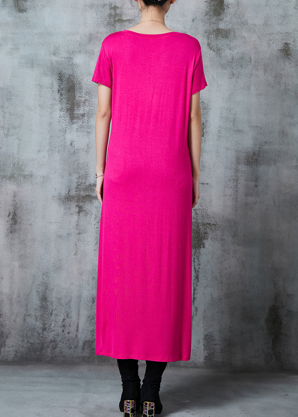 Rose Side Open Cotton Long Dresses Summer