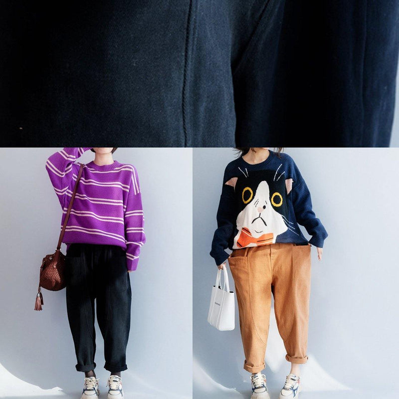 Black Pants Two Pockets Harem Work Pants