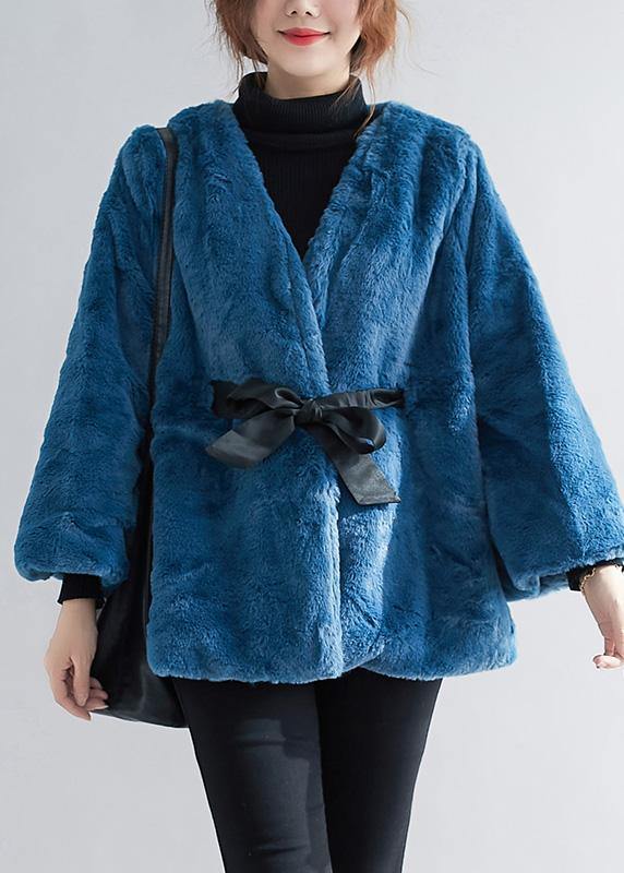 Blue Clothes for Work Drawstring Jackets