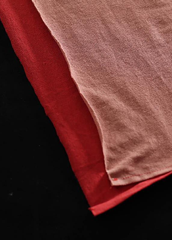 Cotton Tops Stylish Single Pocket Color Matching Blouse