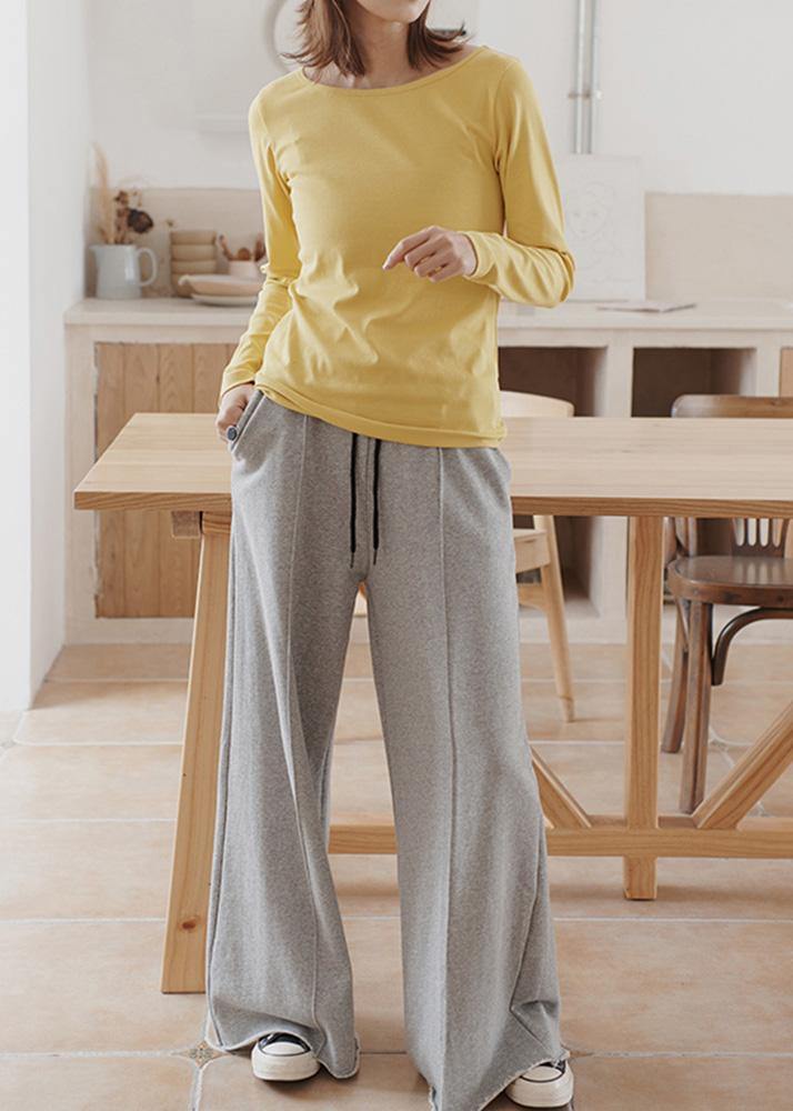 Wild Cotton Fall Crane Tops Work Outfits Yellow Blouses
