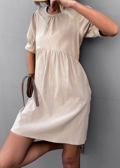 Apricot Patchwork Cozy Maxi Dress Summer