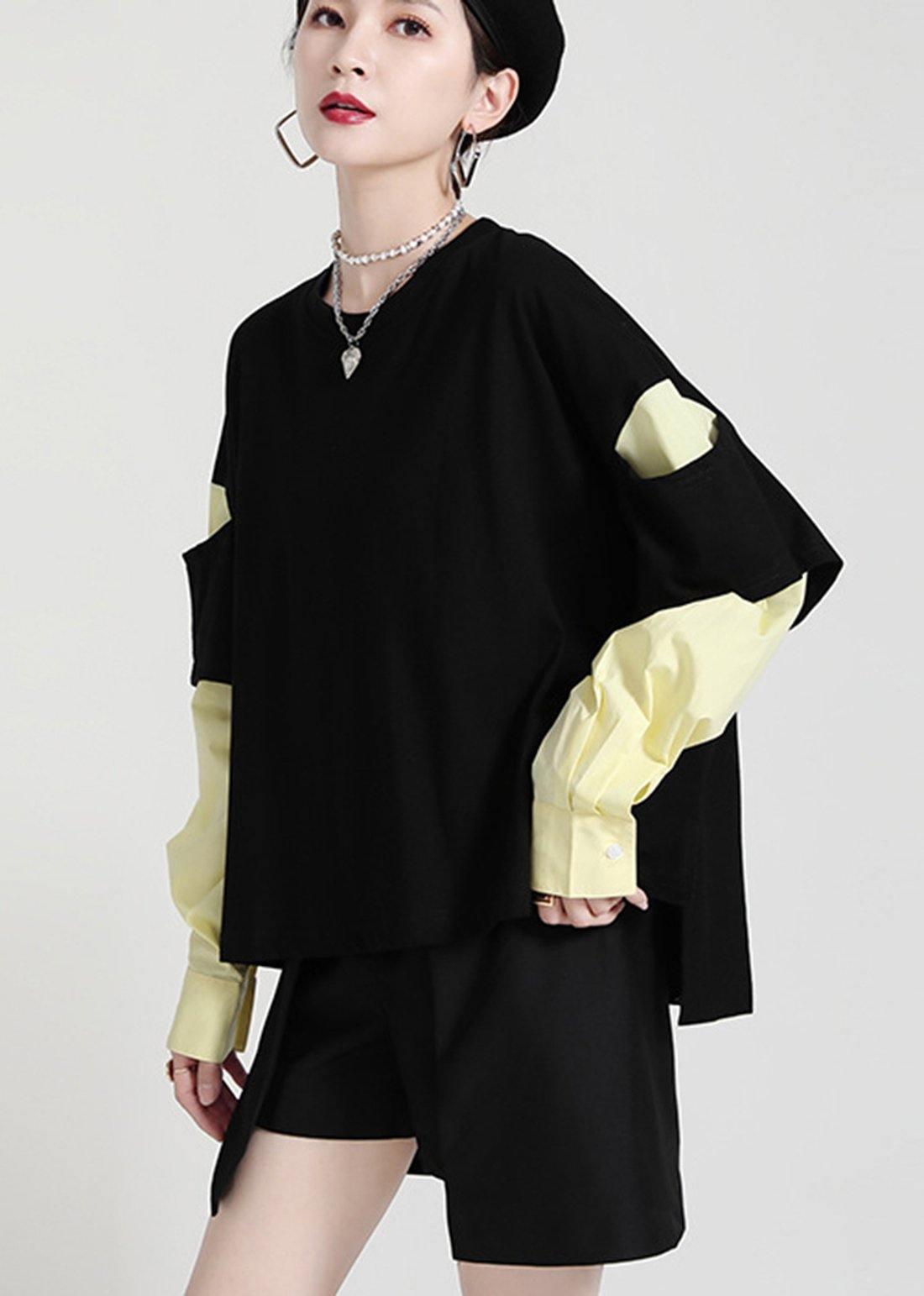 Boho Black low high design Sweatshirt