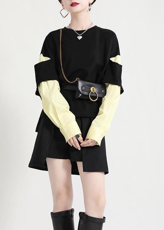 Black Low High Design Sweatshirt