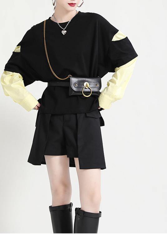 Boho Black low high design Sweatshirt