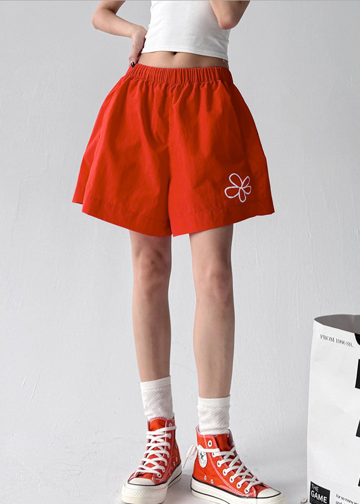 Brick Red With Pocket Sports Shorts Summer