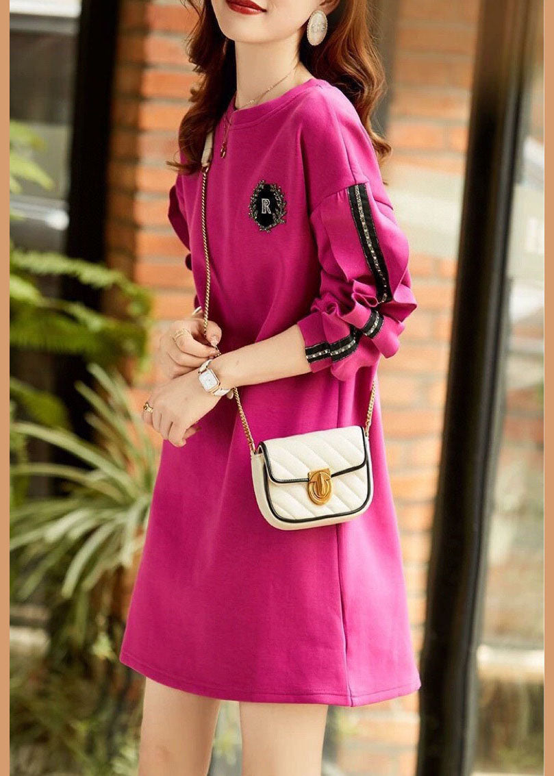 Rose Ruffled Patchwork Cotton Dress Spring