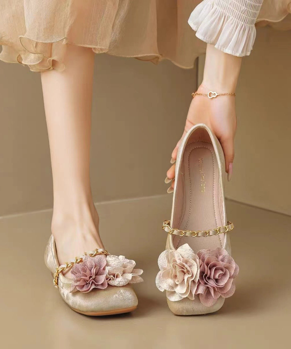 Boutique Comfortable Splicing Beige Flats Shoes