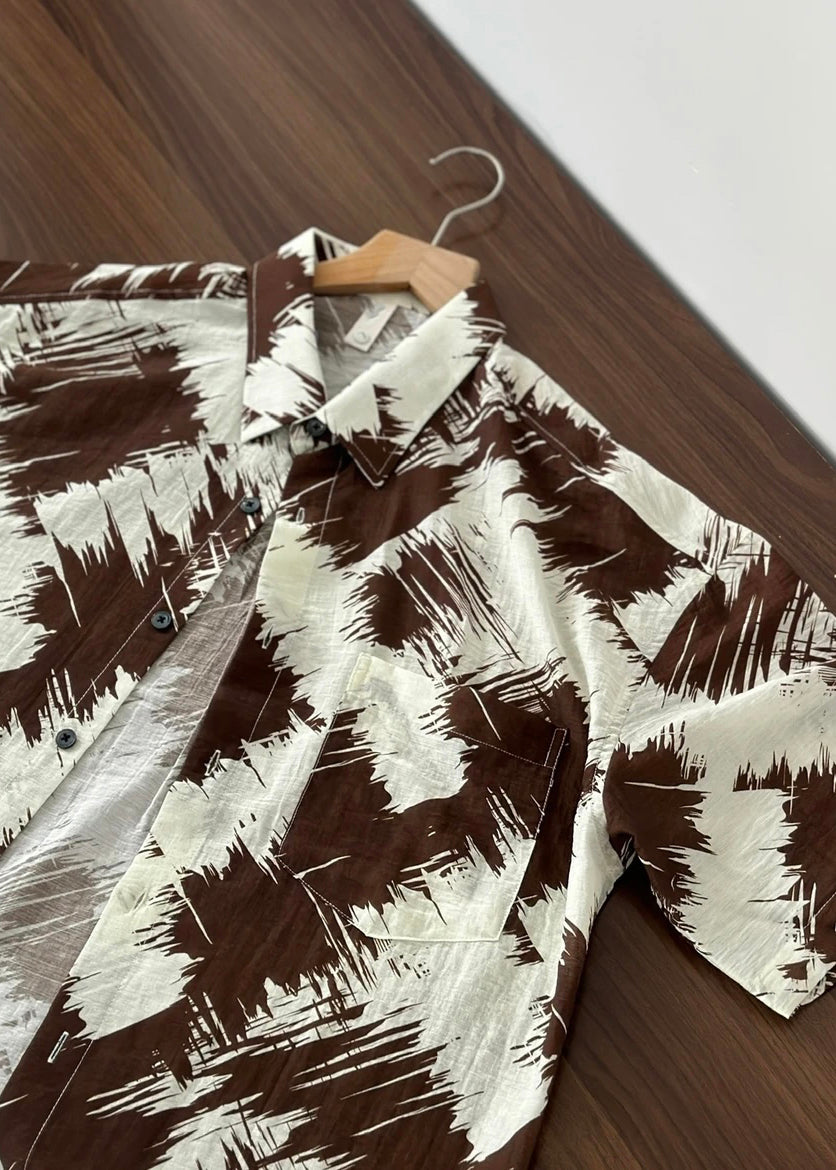 Boutique Peter Pan Collar Print Hawaiian Shirts Shirt Summer