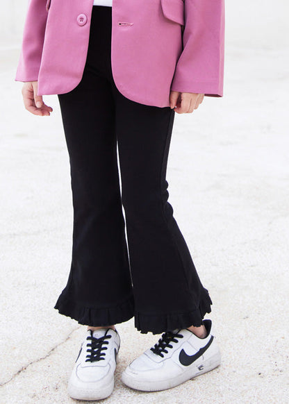 Boutique Purple Ruffled Flared Pants