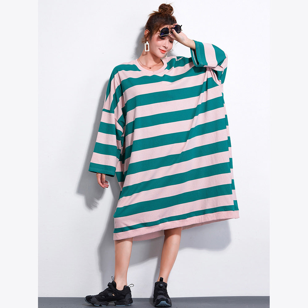 Brand Dress Striped Dresses Long Shirt