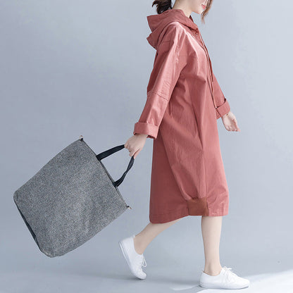 Brand Lady Hooded Female Loose Dress