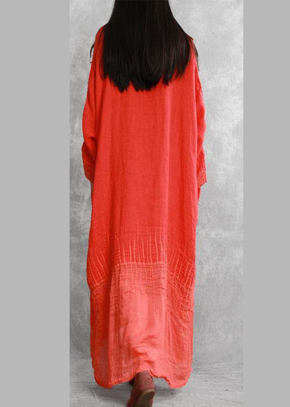 Brand Set Dress Retro Chocolate Long Skirt New Loose Robe