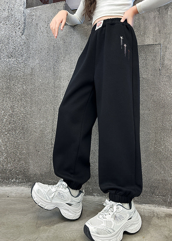 Brief Pink Patchwork High Waist Beam Pants