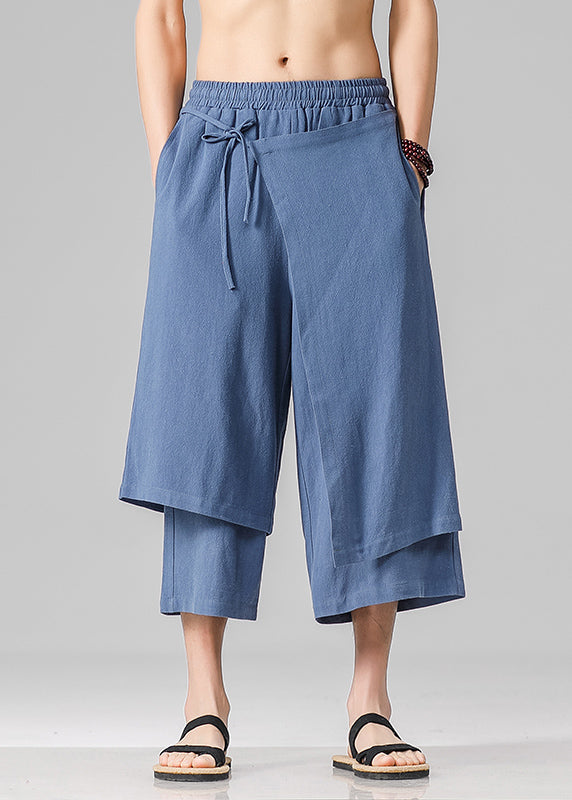 Brief White Asymmetrical Patchwork Wide Leg Pants Summer