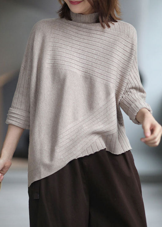 Apricot Turtleneck Fall Sweater