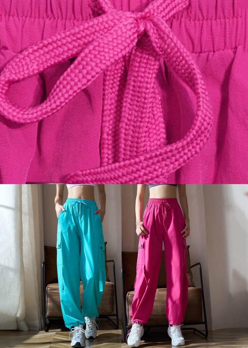 Green Tummy Control With Pockets Tie Waist Yoga Pants