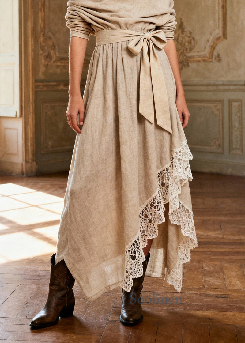 Khaki Asymmetrical One Shoulder Maxi Dresses Spring