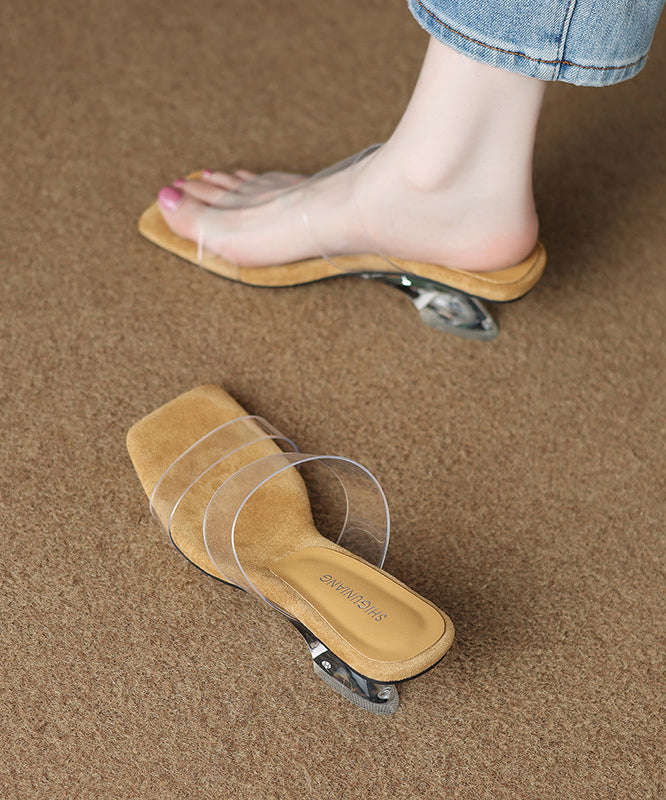 Purple Peep Toe Thong Sandals