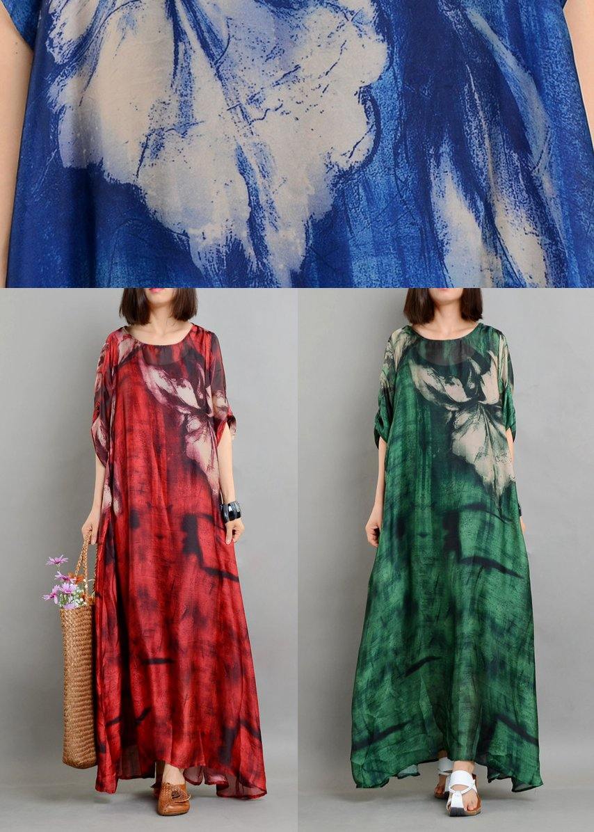 Red Print Asymmetrical Design Two Pieces Set