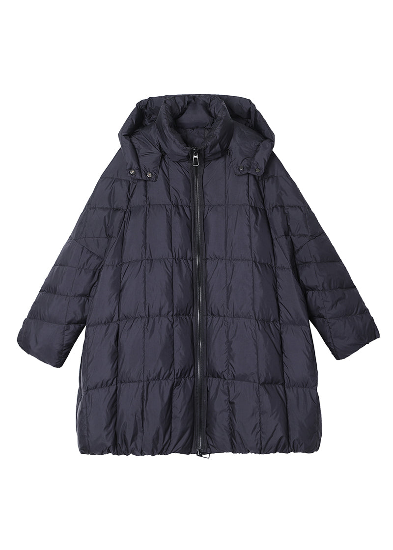 Red Zippered Button Removable Duck Down Coat Winter